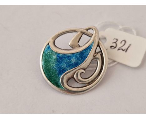 A CHARLES HORNER enamel brooch