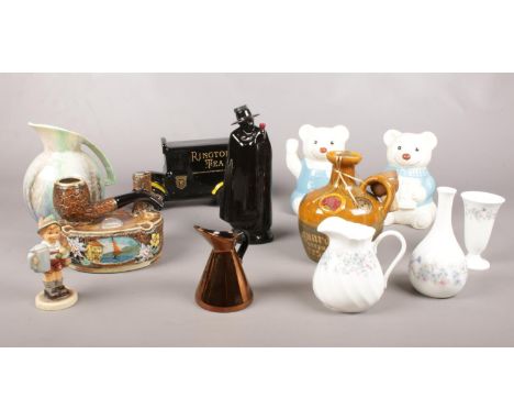 A group of miscellaneous ceramic's. Goebel, Wedgwood, Wade, Beswick ware etc.  