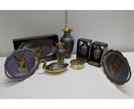 A good selection of solid brass &amp; enamel ware 