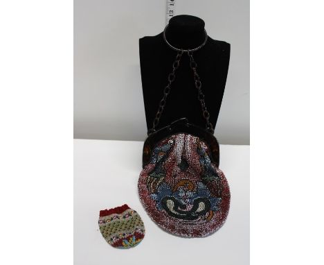 Two vintage pieces of beadwork 