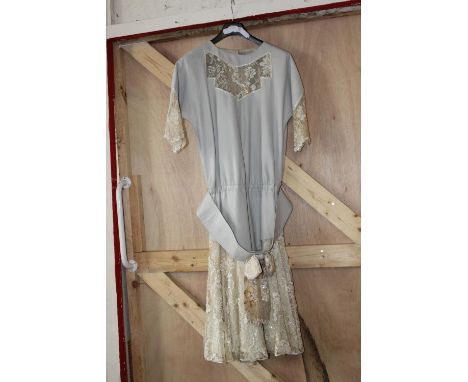 A vintage Helen Anderson dress leather and lace 