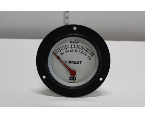 A vintage Hunslet locomotive pressure gauge 