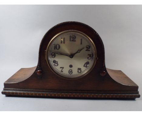 An Oak Westminster Chime Mantle Clock