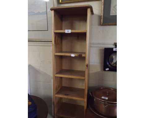 A Modern Pine Seven Shelf Storage Unit 