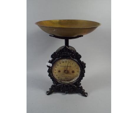 A Set of Iron Household Scales with Brass Pan 