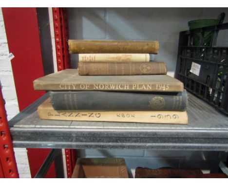 A group of architectural books, one entiltled "Practical Masonary" (6)