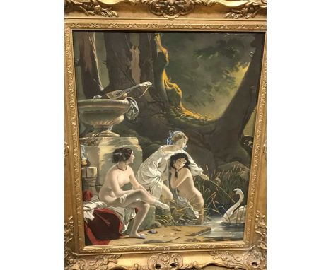 Two early 20th century coloured prints after Winterhalter including 'Florinda', 55 x 49cm and 35 x 51cm, in modern gilt frame