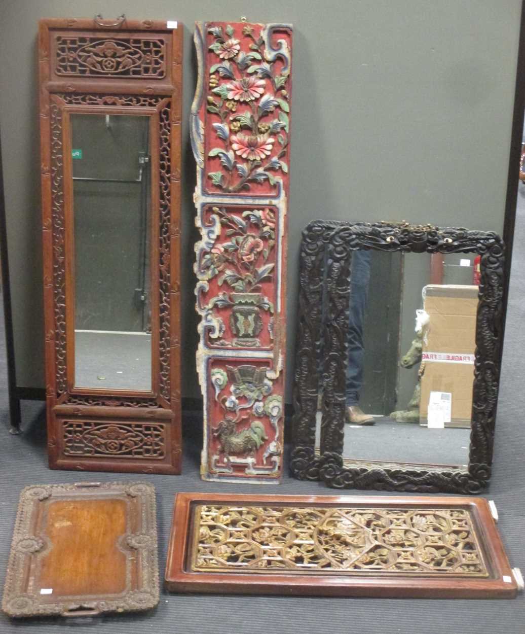 A pair of small Chinese mirrors, in Cheffins Fine Art