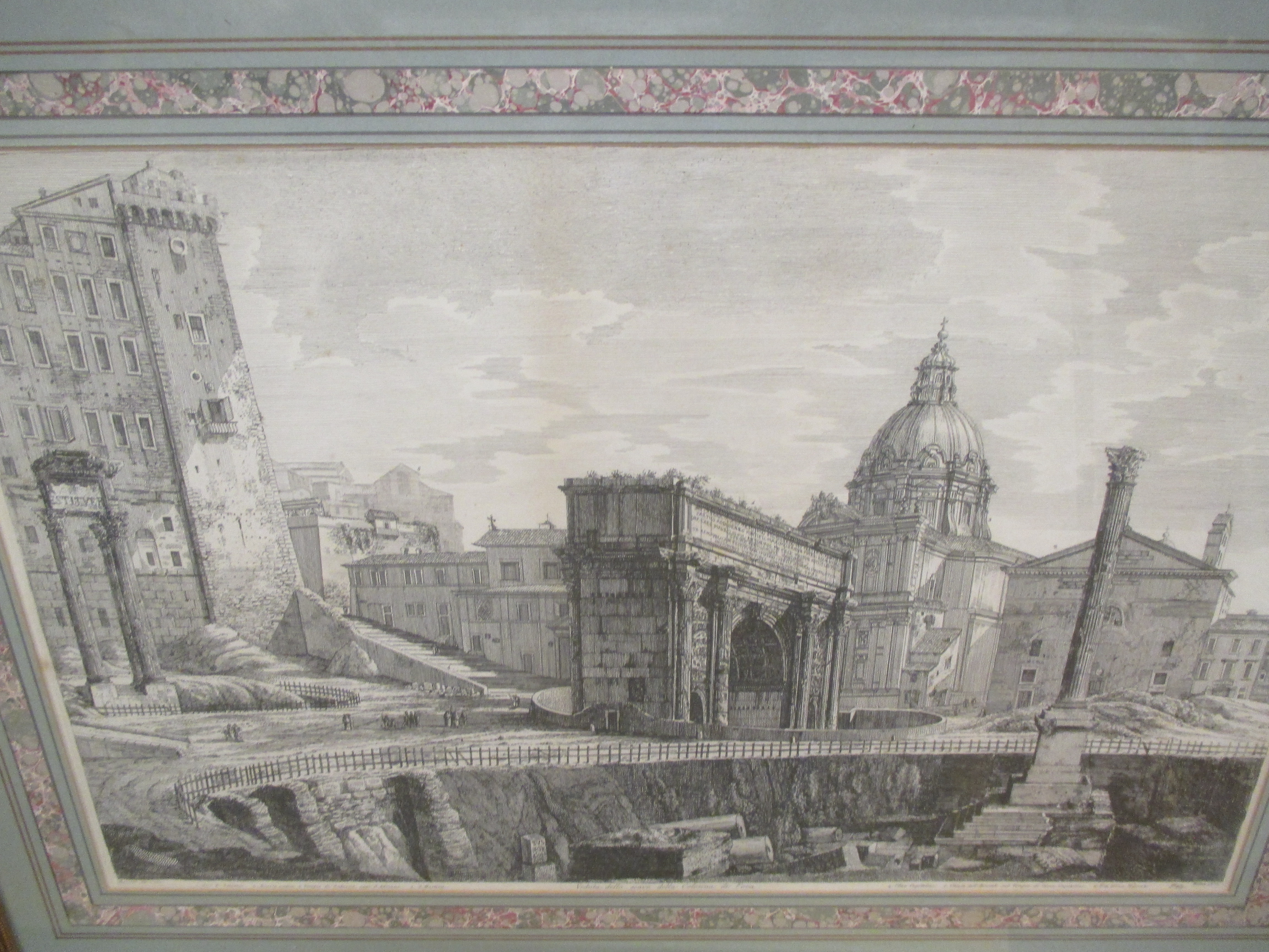 Two views of Rome by Rossini, circa 1822 or later 44 x 60cm and 42 x
