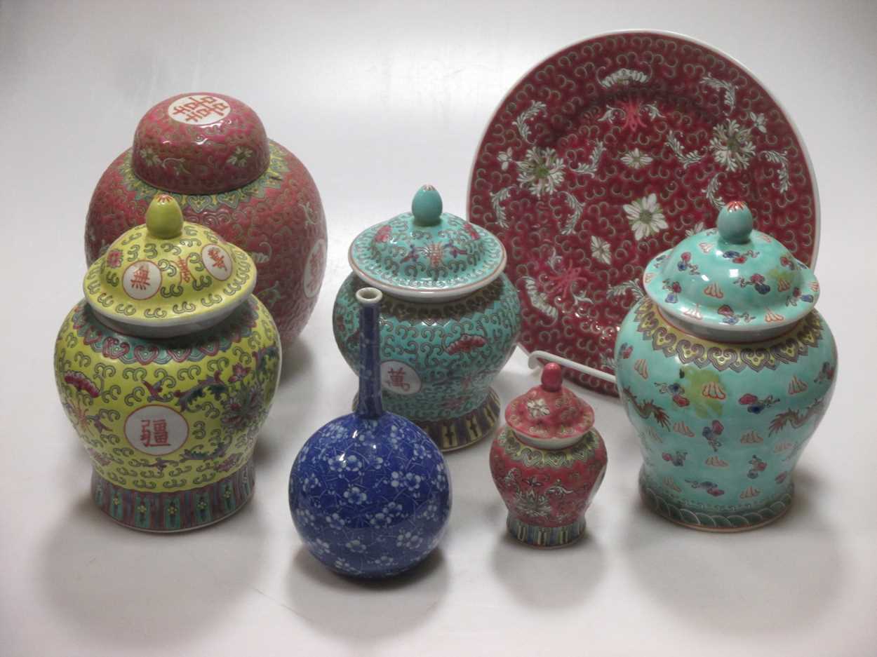 A Quantity Of Modern Chinese Ceramics (ginger Jars Etc) In - Cheffins ...