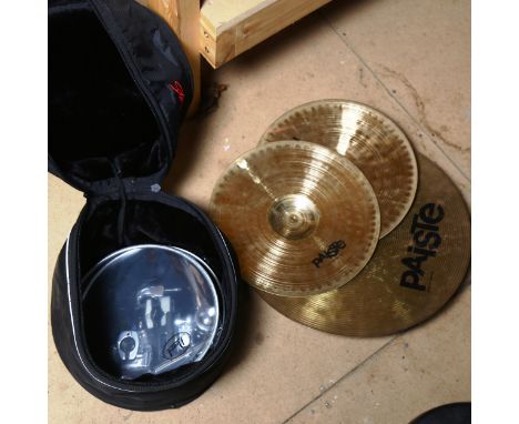 3 Paiste cymbals, and other drum parts 