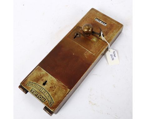 An Antique Lockerbie &amp; Wilkinson Limited Tipton door lock plate, 32cm x 11cm 