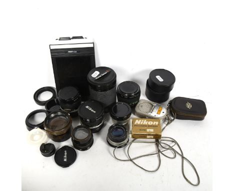 Nikon Nikkor lenses, Weston Master V light meter etc