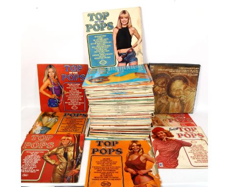 A quantity of vinyl LPs and records, including mostly Top of the Pops, The Rolling Stones etc (boxful) 
