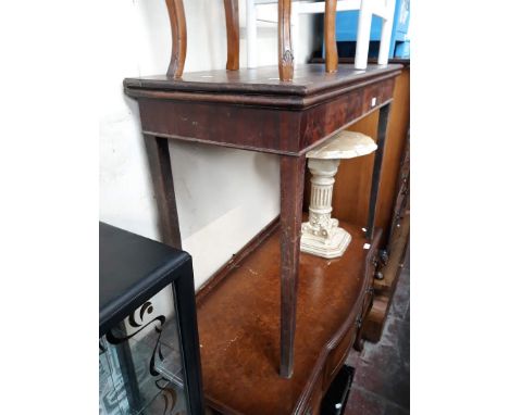 A 19th Century mahogany card table - as found. 