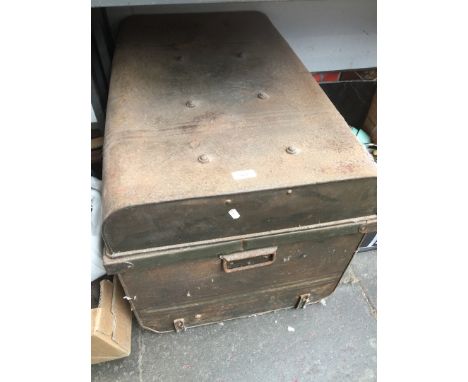 A metal trunk 
