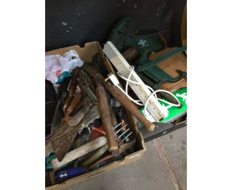 2 boxes of misc tools 