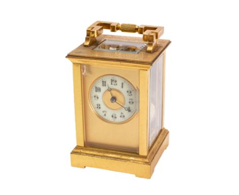 Richard et Cie, Paris, a French Victorian Anglaise carriage clock the eight-day duration movement having a platform lever esc