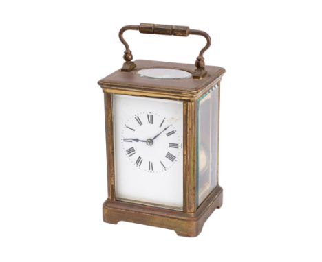Couaillet frères, a French carriage clock the eight-day duration movement having a platform lever escapement and striking the