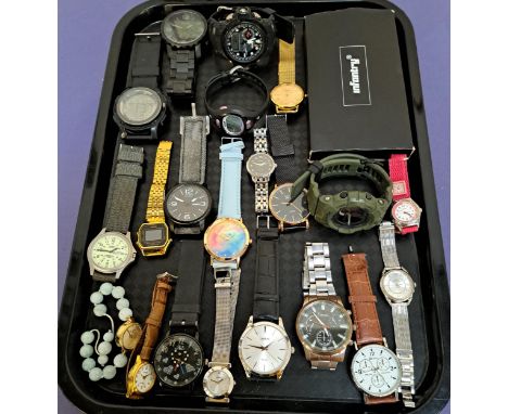 SELECTION OF LADIES AND GENTLEMEN'S WRISTWATCHESincluding Infantry (boxed), Fossil, Timex, Guess, Lorus, Citizen Eco-Drive, C