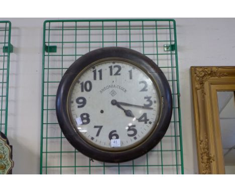 An Ansonia circular wall clock