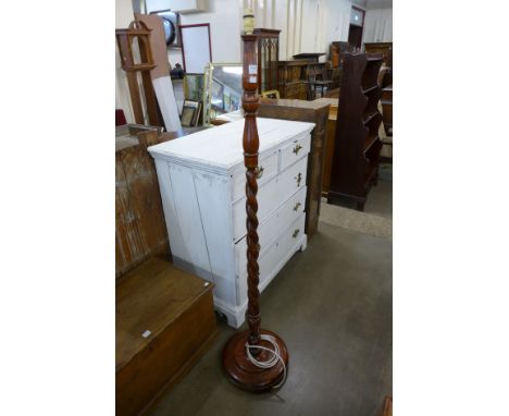 A barleytwist standard lamp