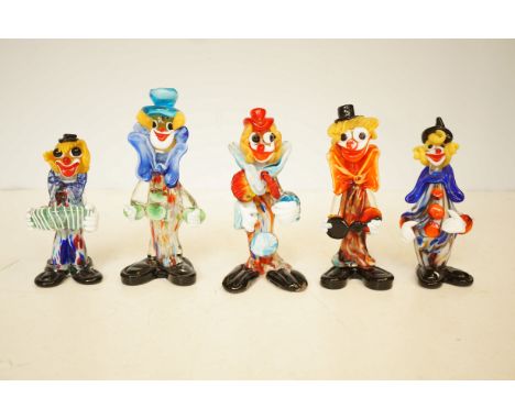 Original Murano art glass clowns Tallest 22 cm
