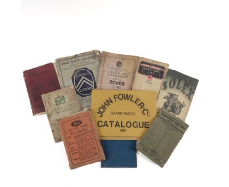 TEN VINTAGE CAR MANUALS AND PRICE LISTS (10)Comprising The Morris Minor seventh edition operation manual, 1925 Instructions f