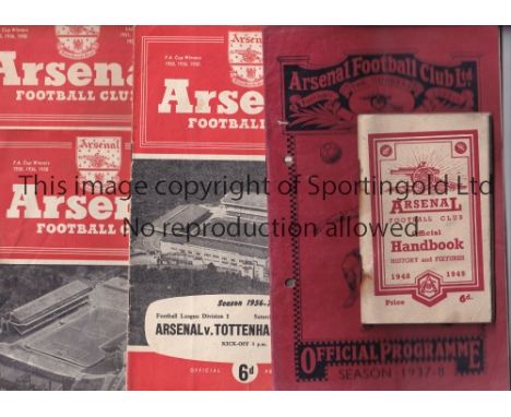 ARSENAL     Forty home programmes to include Brentford 1937/38 (ph), 12 Reserves from the 1949/50 season to include Chelsea (