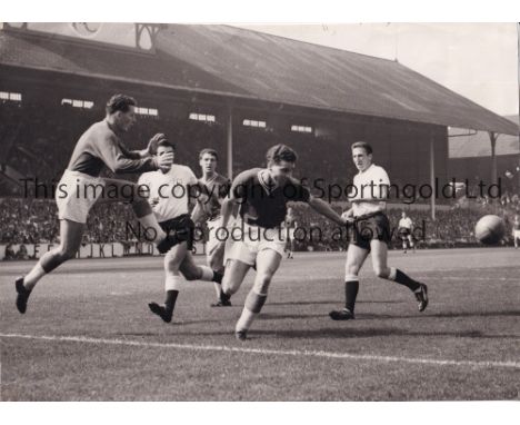 TOTTENHAM HOTSPUR  V CARDIFF CITY 1961      A 10" X 7" black &amp; white action Press photograph from the match on 2/9/1961. 