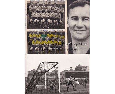 NEWPORT COUNTY      Five photographs from the 1956/7 season including two 5" X 4" team groups, 8" X 5" action v Watford away,