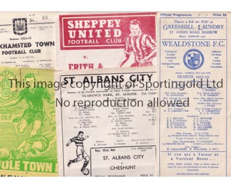 NON LEAGUE       Ninety five programmes from the 50's to 90's across the spectrum. Includes x12 Yeovil T pre League, x9 Maccl