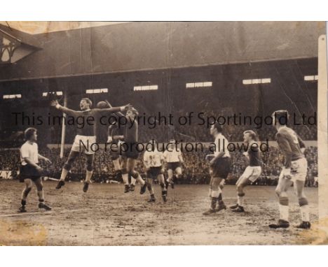 TOTTENHAM HOTSPUR  V EVERTON 1962      A 7" X 5" black &amp; white action photograph from the match on 24/3/1962, slightly cr