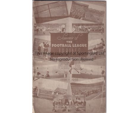 WEST HAM UNITED V FULHAM / F.L. JUBILEE 1938     Programme for the Football League Jubilee match at West Ham 20/8/1938, sligh