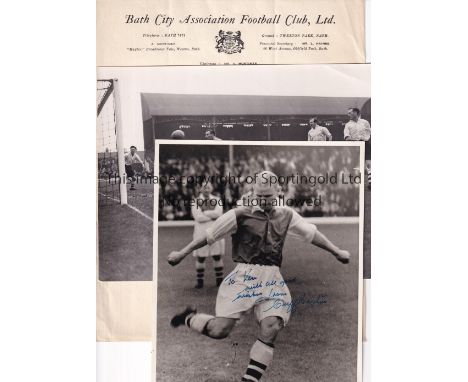 ARSENAL / CLIFF BASTIN / EDDIE HAPGOOD / AUTOGRAPHS      An 8" X 6" signed black &amp; white photograph of Cliff Bastin dedic