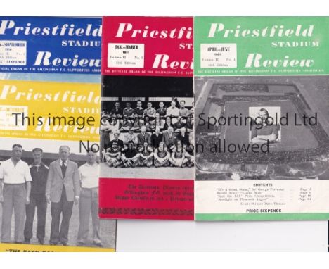 GILLINGHAM 1950/1 / BACK IN THE LEAGUE       The first 4 issues of Priestfield Stadium Review which cover the first season ba