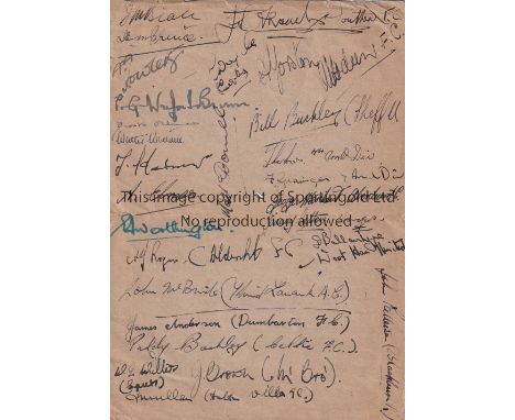 SIGNED MENU 1947     A multi signed (30+ autographs) menu dated 17/12/1947 from the Germania hotel in Munich from a tour agai