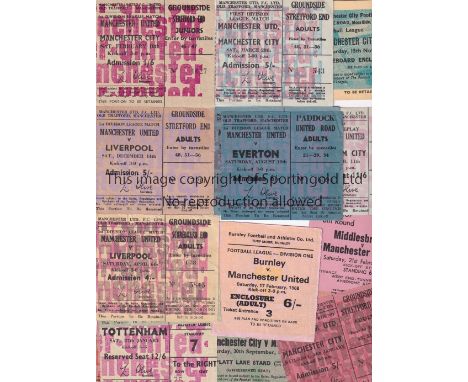 MANCHESTER UNITED     Sixteen tickets from the 60's and 70's: 12 homes including v. Benfica 62/3 FA Cup v. Birmingham, Man. C