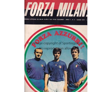 1970 EUROPEAN CUP FINAL      Celtic v Feyenoord played 6 May 1970 at the San Siro, Milan. Official AC Milan ''FORZA MILAN!'' 