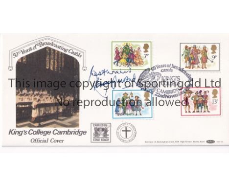 BOBBY MOORE AUTOGRAPH     A first day cover for King's College Cambridge date stamped 22/11/1978 signed on the front Best Wis