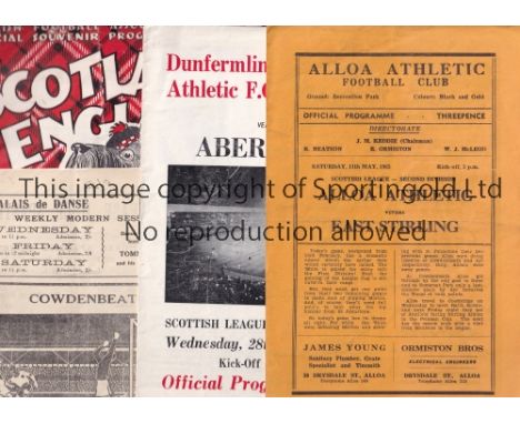 SCOTTISH      A collection of 33 Scottish League and Cup programmes mainly from the 1950's and 1960's . Programmes include ma