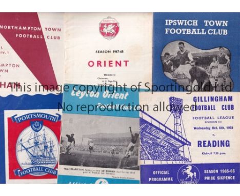 POCKET PROGRAMMES      A collection of 112 programmes from the early 60's.  Gillingham x2, Ipswich x4, Leyton O x19, Portsmou