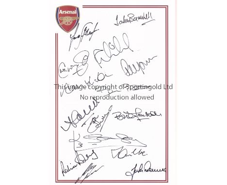 FOOTBALL    Four signed Crested Photos,  12 x 8 Arsenal (15 sigs), Chelsea (9 sigs), Newcastle (9 sigs) and Southampton (9 si