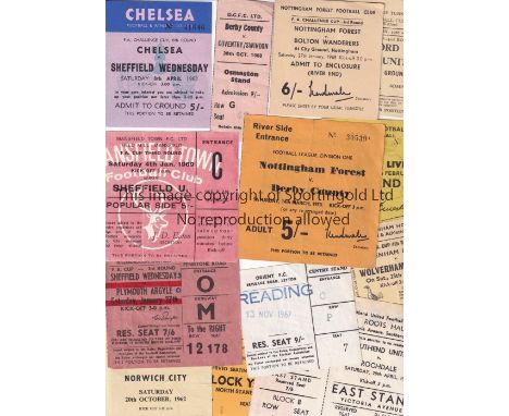 1960'S FOOTBALL TICKETS     Thirteen tickets for English League and FA Cup matches including Chelsea v Sheff. Weds. 66/7 FA C