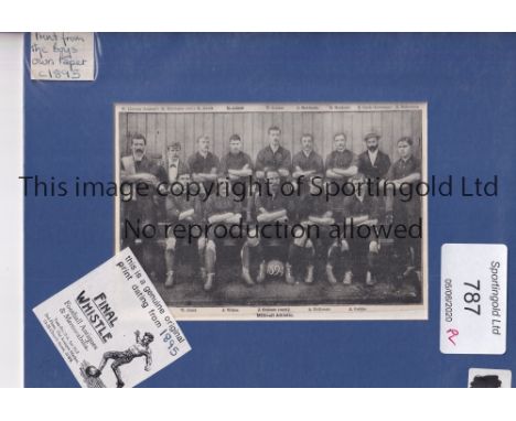 MILLWALL    Mounted print of Millwall Athletic team group from about 1895 (28 x 22cm). Generally good        