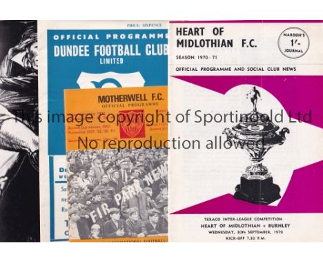 SCOTTISH / ENGLISH    A collection of 52 matches between English and Scottish clubs all Friendlies unless stated 1952-1986 to