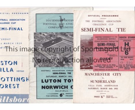 FA CUP SEMI FINALS    A collection of 29 FA Cup Semi Final programmes 1955-1969 plus a ticket for the Arsenal v Liverpool 198