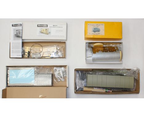 Model Railway: A collection of four unmade model railway kits to include: Tenmille Products Kit G195 Brake Van, Garden Railwa
