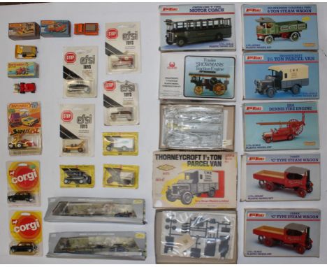 Diecast: A collection of three boxed and ten carded diecast vehicles to include: Matchbox Superfast, Corgi and Efsi Toys, tog