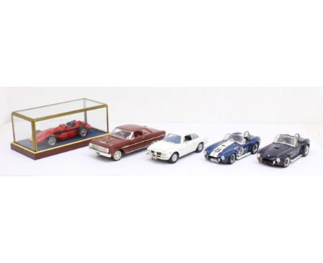 Diecast: A collection of five unboxed 1:18 Scale diecast vehicles to comprise: CMC Maserati 250F, Road Signature '65 Alfa Rom